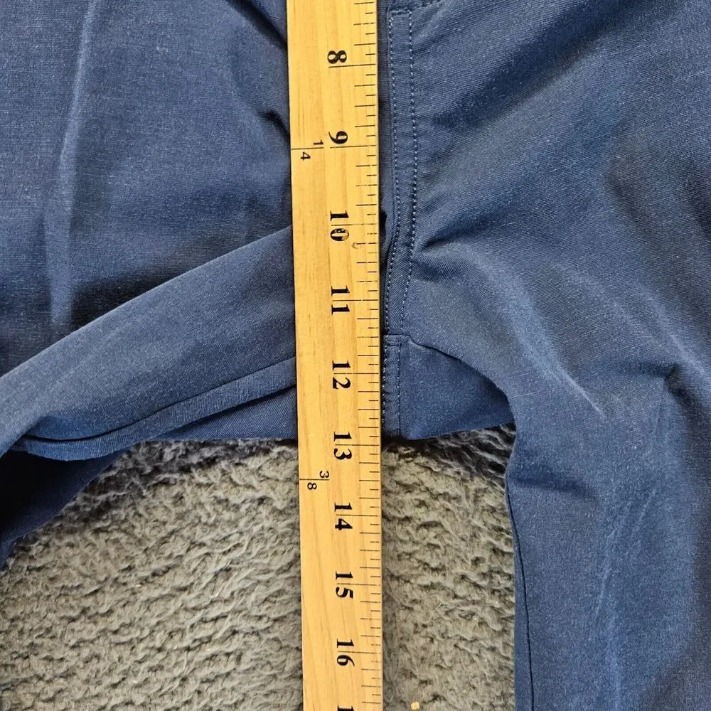 1764 Golf Pants Men Size 36x32 Blue Straight Leg Performance Chino Elastic Waist